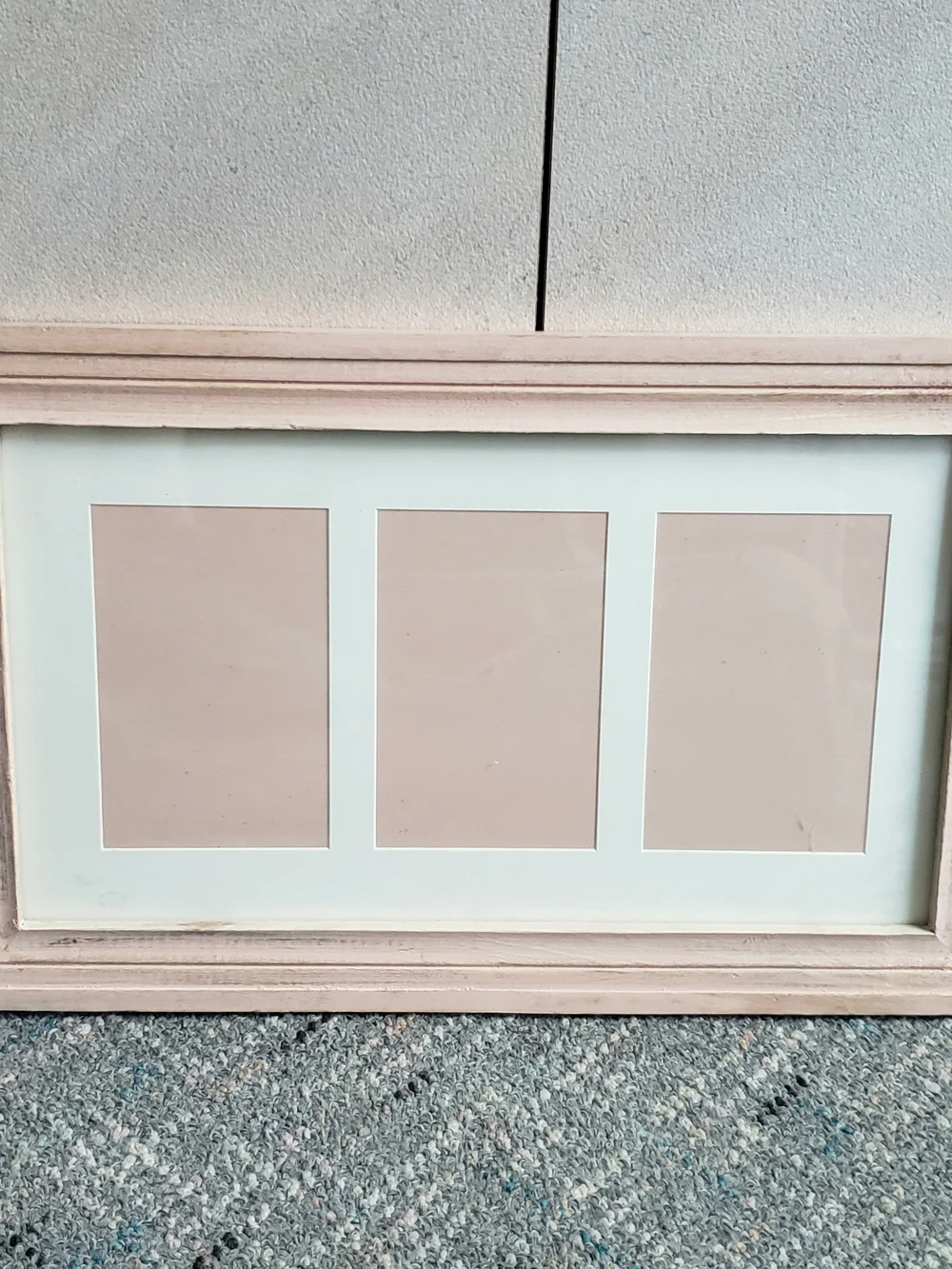 Two! Neutral Beige 3-Opening Photo Frame - Home Accents